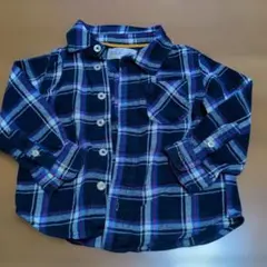 シャツ 長袖 チェック柄 90 キッズ