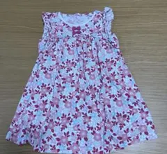 ミキハウス　花柄 ノースリーブワンピース　110