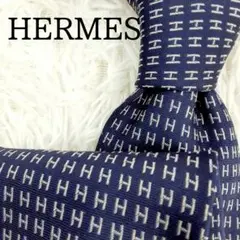 美品◎HERMES エルメス ネクタイ ファソネH織 H柄 総柄