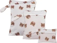 おむつポーチ 3点セット 手提げ 防水軽量 多機能おむつ入れ おしりふき 着替え