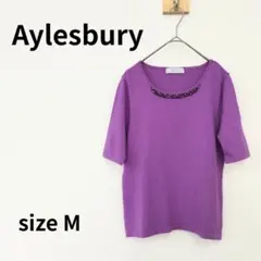 Aylesbury　五分袖ニットカットソー　M　S-390のサムネイル