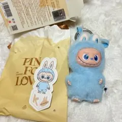 k K popmart ポップマート ラブブ　イニシャル アルファベット 水色