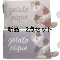 新品　ジェラートピケ　枕カバー　猫