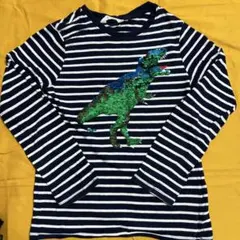 H&M 恐竜 スパンコール 長袖カットソー 140cm
