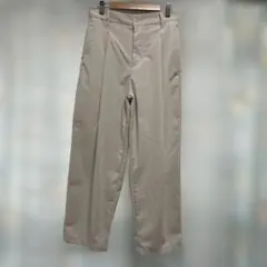 ！GW価格！【無印良品】撥水ストレッチチノタックワイドパンツ（オフホワイト）のサムネイル