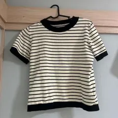 ボーダーTシャツ半袖ニット
