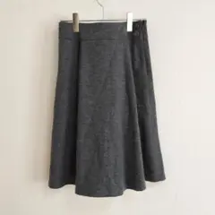 Reflect Aライン ウールスカート 7号 S チャコールグレー 日本製