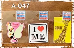 面白アーティスティックステッカー　「大」3枚セットA-047