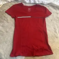 Tommy Hilfiger 赤 Vネック Tシャツ
