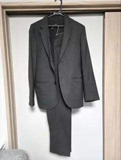 【美品】ユニクロ メンズ セットアップスーツ 上下セット グレー S
