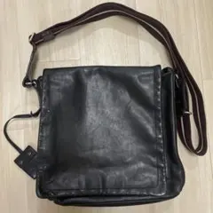 BALLY ブラック レザー ショルダーバッグ