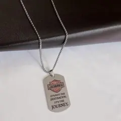 ドッグタグ 赤 ネックレス バイカー メンズ シルバー ミリタリー アメカジ