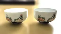 観峰 湯飲み 2客セット 花柄 和食器