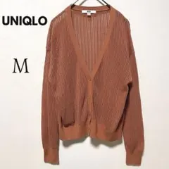 【美品】ユニクロ♡ハイツイストコットンショートカーディガン　M 薄手カーディガン
