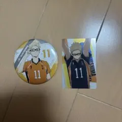 月島蛍 ハイキュー 缶バッジ・カードセット