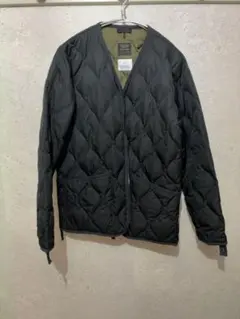 TAION ミリタリー Vネック ジップ ダウンジャケット XL