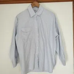 SHEIN ストライプ 長袖シャツ ポケット付き