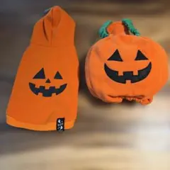 犬服 ハロウィン パンプキン 2点セット