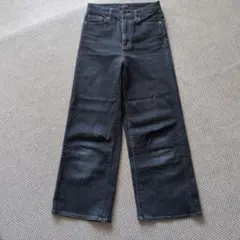 UNIQLO ワイドパンツ ダークブルー24(61cm)