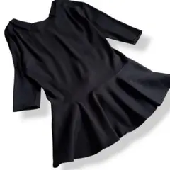 ✨FRAY I.D✨ワンピース 黒 フレア きれいめ 体型カバー チュニック　１