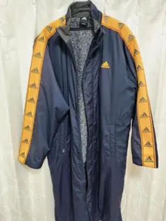 adidas ベンチコート ネイビー/オレンジ