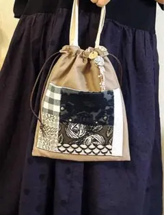 65.ハンドメイド ミナペルホネン 布カバー付きバスケット - メルカリ