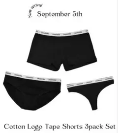 【lunangelina】Cotton Logo Tape ShortsMサイズ