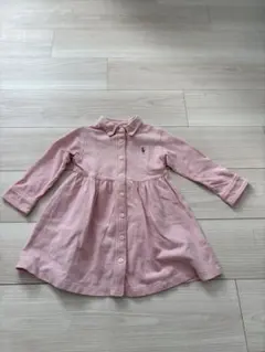 Ralph Lauren ピンク 長袖ワンピース 90サイズ
