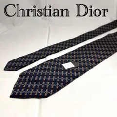 新品タグ付☆ディオール☆ネクタイ☆ネイビー☆ワインレッド☆ストライプ柄☆742