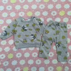 トムとジェリー 長袖パジャマ セットアップ 裏起毛 80 秋冬