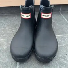 HUNTER ブラック ショートレインブーツ