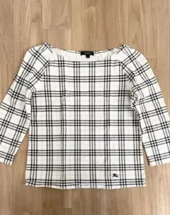 美品✨ Burberry London ノバチェック　五分袖トップス ブルー