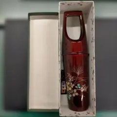 玉虫塗　漆器 花瓶　一輪挿し 草花文様のサムネイル