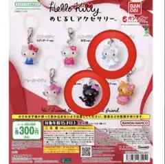 セット ハローキティ 目印アクセサリー ガチャ チャーム キーホルダー
