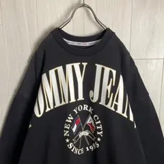 古着 トミージーンズ スケーター プレップロゴ スウェット トレーナー