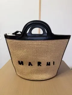 期間限定お値下 MARNI ウェーブミニトップハンドルバック ラフィア 