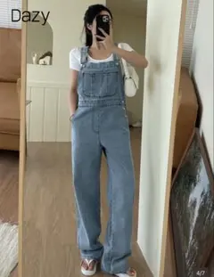 Dazy ライトブルー デニムオーバーオール M