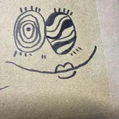 手描き抽象的顔イラスト