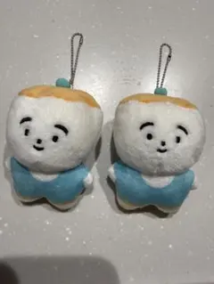 餃子のぎょざぎょざおGYOZAOぬいぐるみキーホルダーしゅう・まいお 2点セット