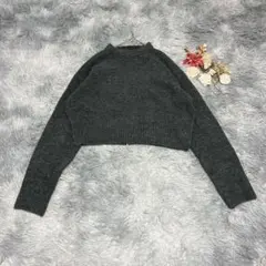 ZARA ザラ（LL）長袖 ニット ハイネック オーバーサイズ ウール混