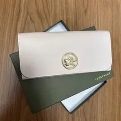 LONGCHAMP 長財布 ライトピンク ゴールド金具のサムネイル