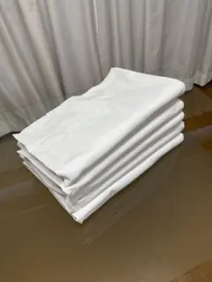 フラットシーツ　シングル(中古、使用済) ホワイト5枚