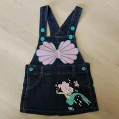 90cm Disney アリエル デニム ジャンバースカートのサムネイル