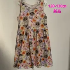 120-130㎝❤️大人気！可愛い猫ちゃん総柄ワンピース♡キャット