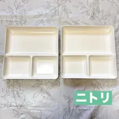 ニトリ　仕切りプレート　食器　皿　２枚のサムネイル