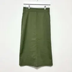 【イッツインターナショナル】カーキー　ロングタイトスカート　Lサイズ【J68】のサムネイル