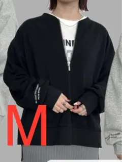 rumi しまむら　ハーフジッププルオーバー　ブラック　M