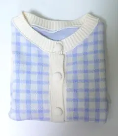 チェックカーディガン