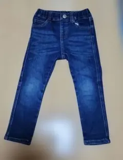 ダークブルーデニムパンツ ゴムウエスト　100