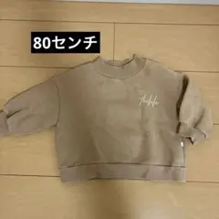 the lala ベビー トレーナー ベージュ XS